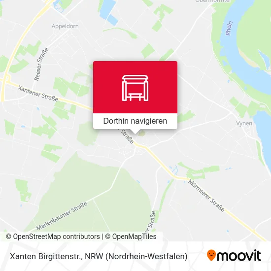 Xanten  Birgittenstr. Karte