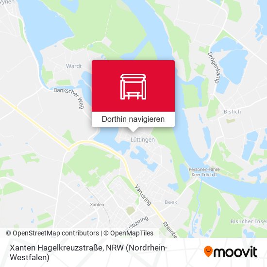 Xanten Hagelkreuzstraße Karte