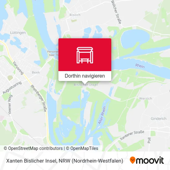 Xanten  Bislicher Insel Karte