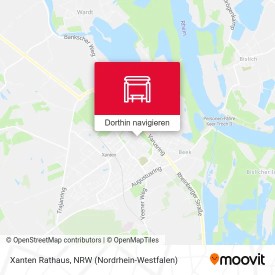 Xanten Rathaus Karte