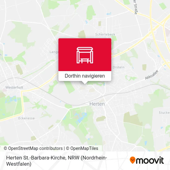 Herten St.-Barbara-Kirche Karte