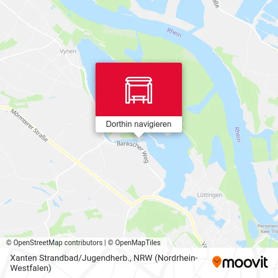 Xanten Strandbad/Jugendherb. Karte