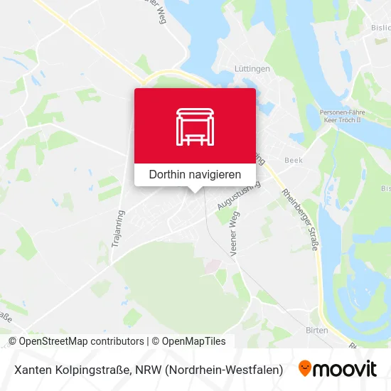 Xanten Kolpingstraße Karte