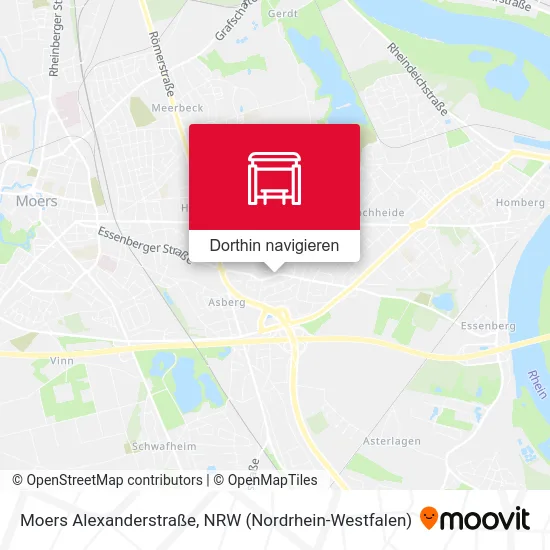 Moers Alexanderstraße Karte