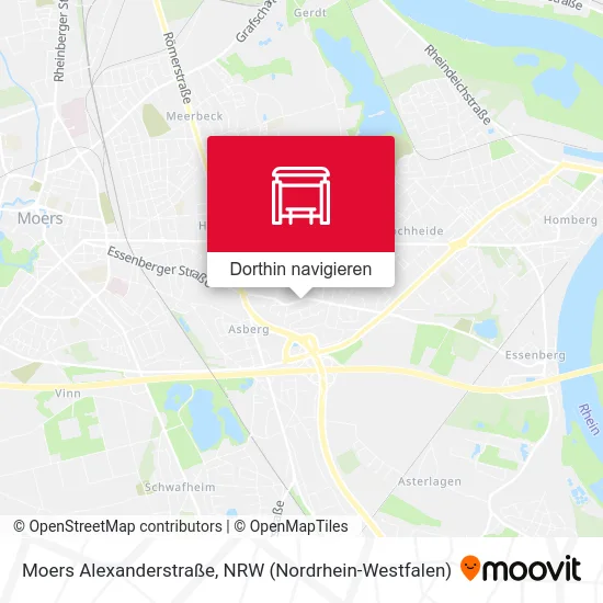 Moers Alexanderstraße Karte