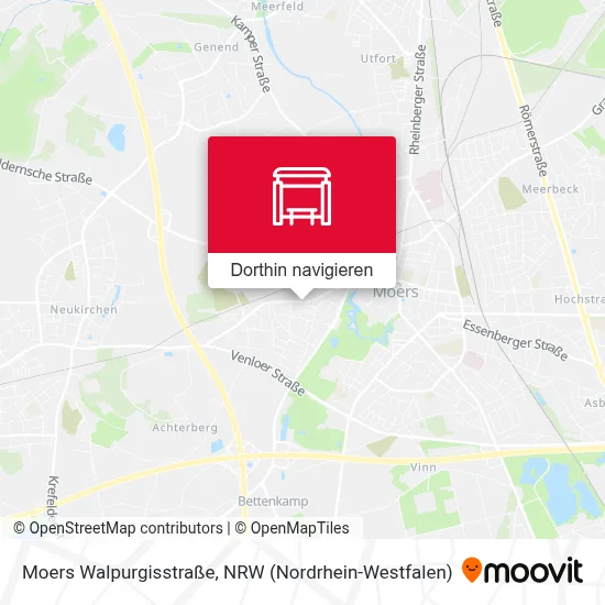 Moers Walpurgisstraße Karte