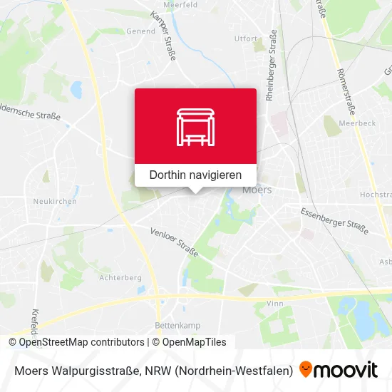 Moers Walpurgisstraße Karte