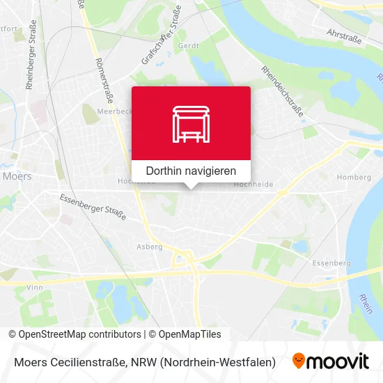 Moers Cecilienstraße Karte