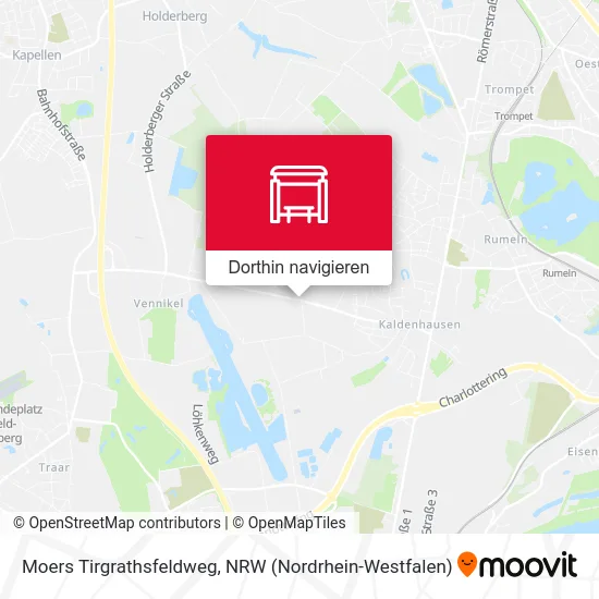 Moers Tirgrathsfeldweg Karte