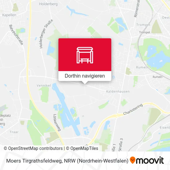 Moers Tirgrathsfeldweg Karte