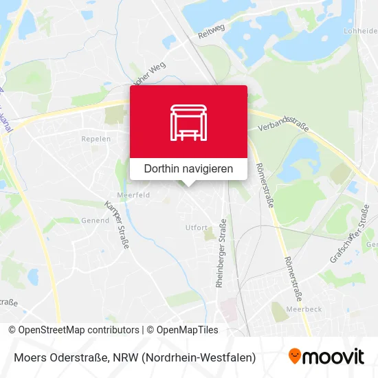 Moers Oderstraße Karte