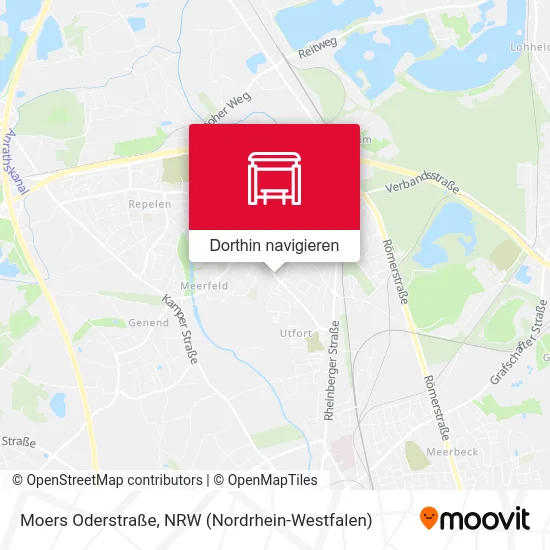 Moers Oderstraße Karte