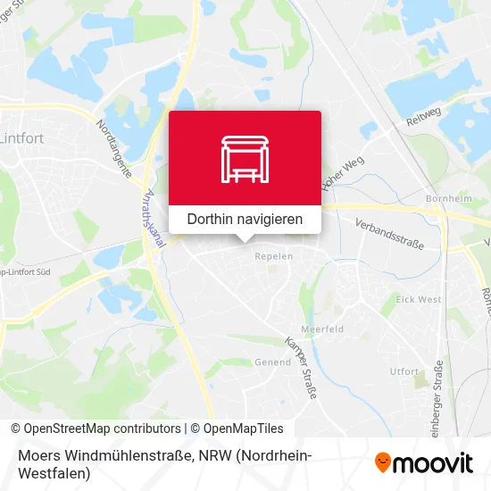 Moers Windmühlenstraße Karte