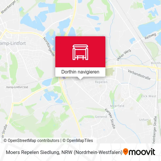 Moers Repelen Siedlung Karte