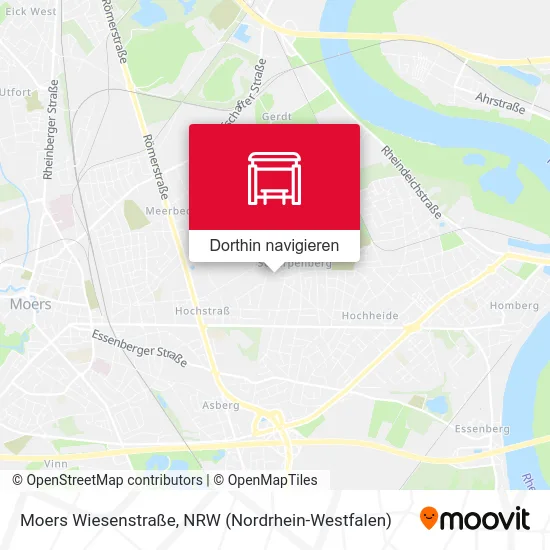 Moers Wiesenstraße Karte
