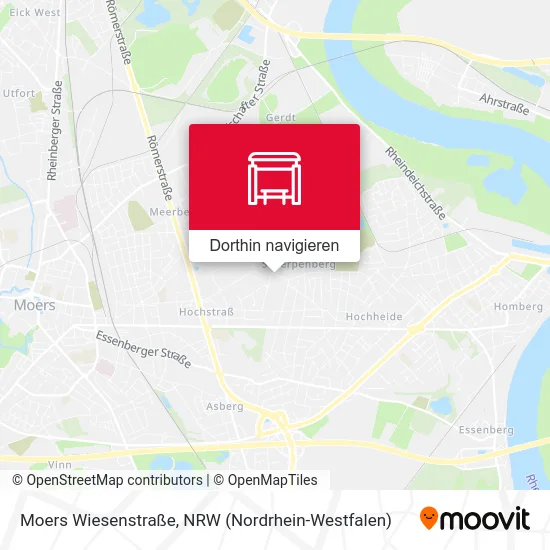 Moers Wiesenstraße Karte