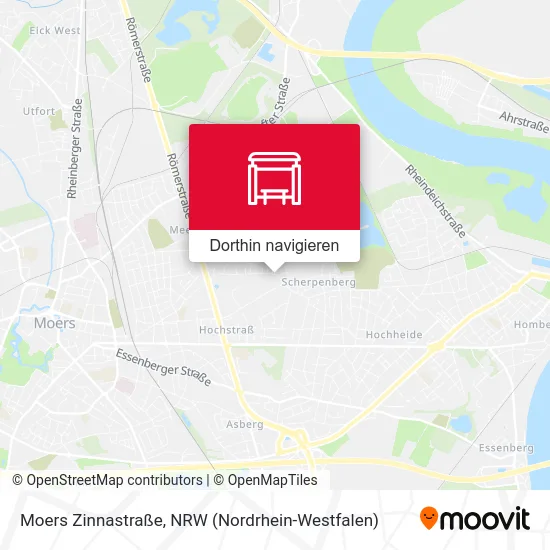 Moers Zinnastraße Karte