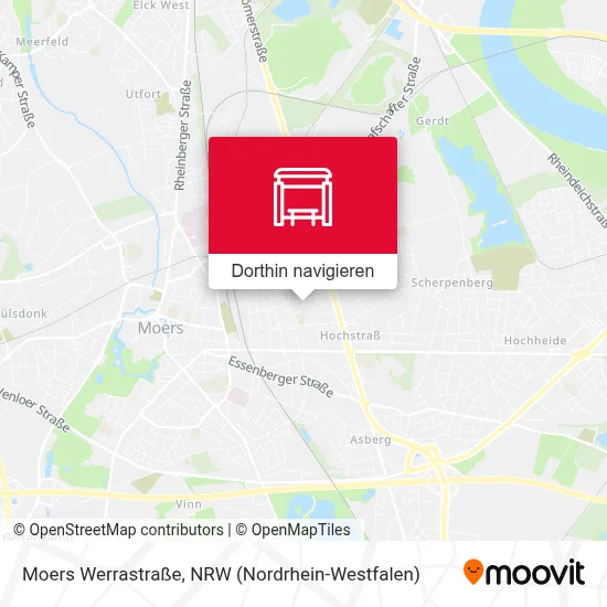Moers Werrastraße Karte