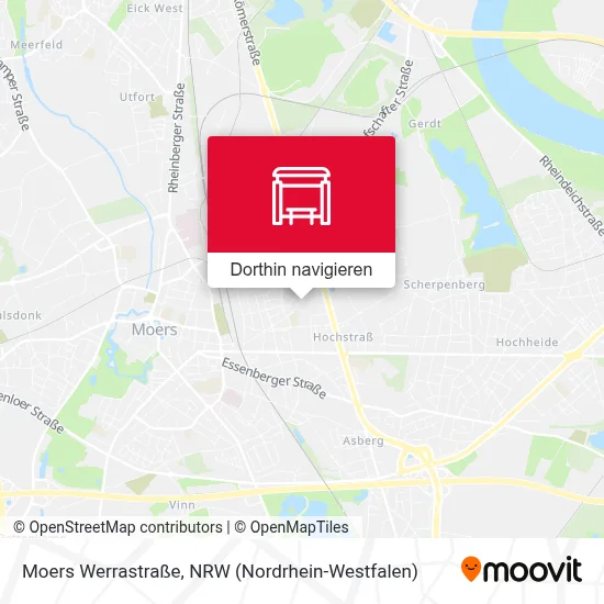 Moers Werrastraße Karte
