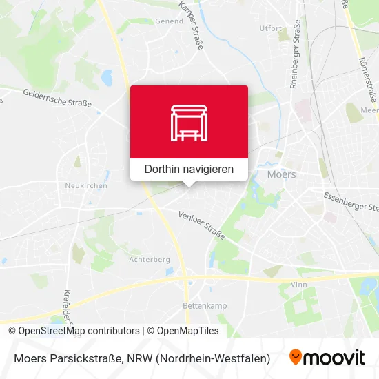 Moers Parsickstraße Karte