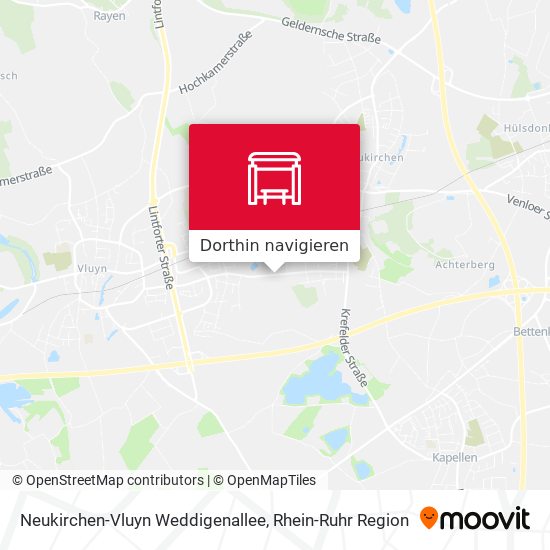 Neukirchen-Vluyn Weddigenallee Karte