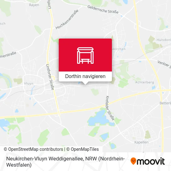 Neukirchen-Vluyn Weddigenallee Karte