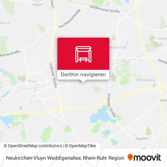 Neukirchen-Vluyn Weddigenallee Karte