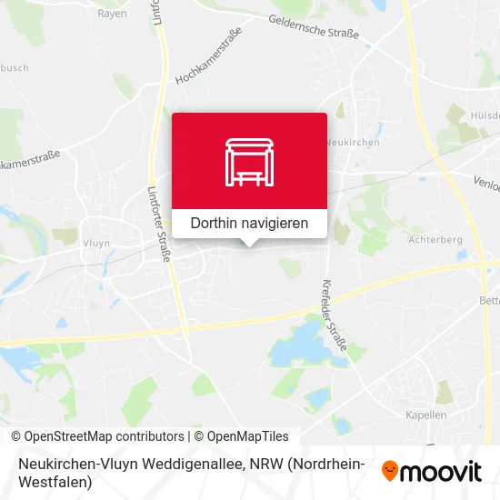 Neukirchen-Vluyn Weddigenallee Karte