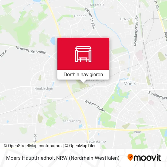 Moers Hauptfriedhof Karte