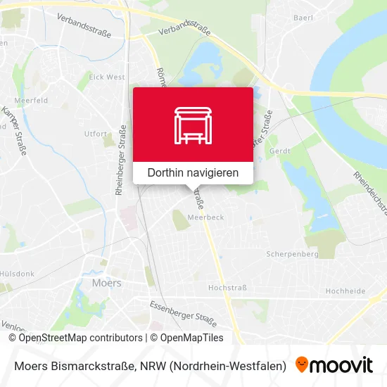 Moers Bismarckstraße Karte