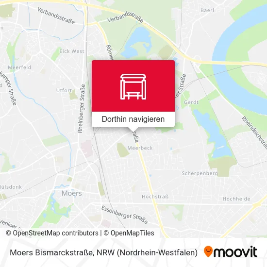 Moers Bismarckstraße Karte