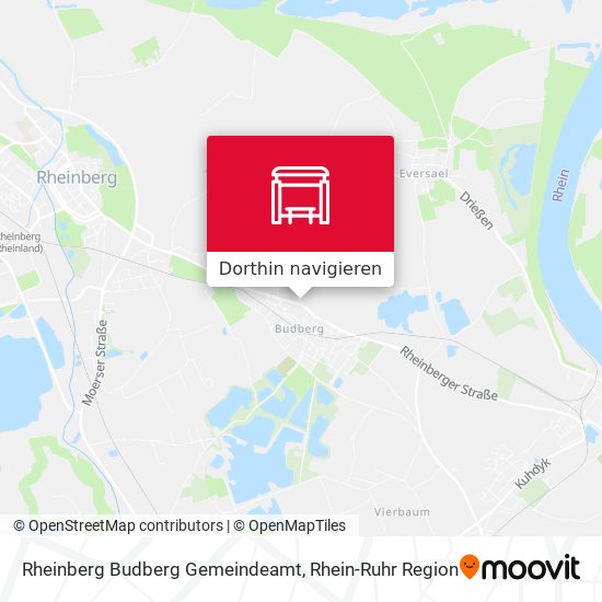 Rheinberg Budberg Gemeindeamt Karte