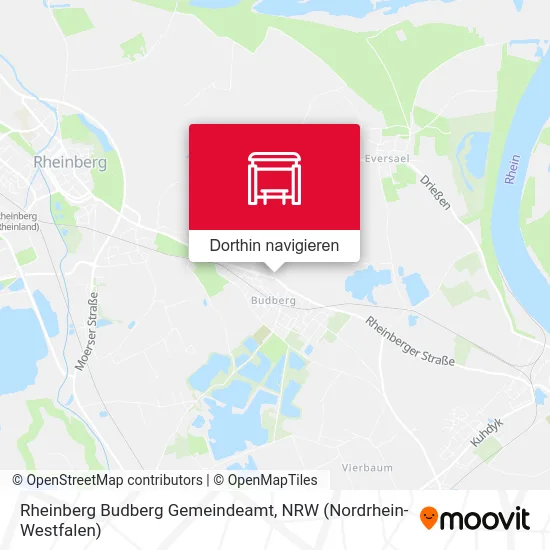 Rheinberg Budberg Gemeindeamt Karte