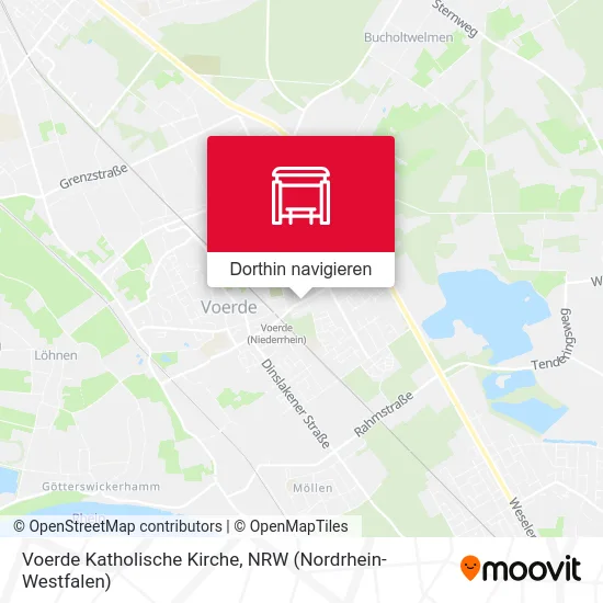 Voerde Katholische Kirche Karte