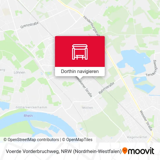 Voerde Vorderbruchweg Karte