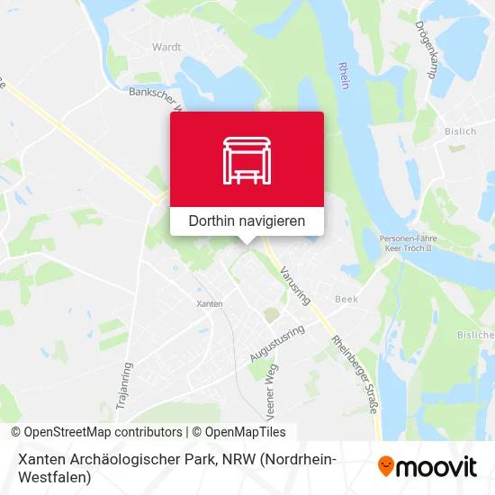 Xanten Archäologischer Park Karte