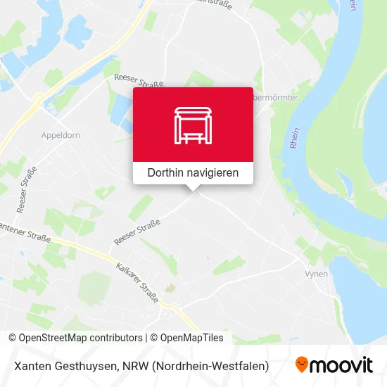 Xanten Gesthuysen Karte
