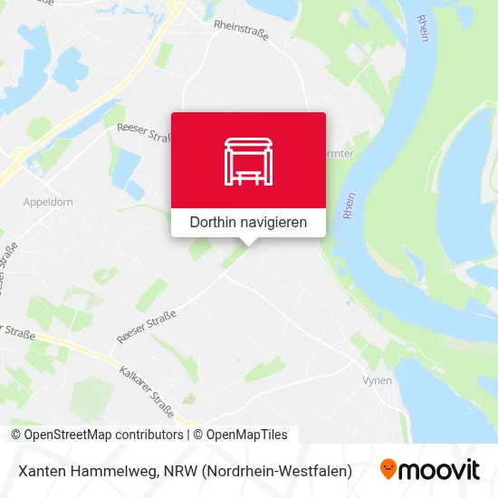 Xanten Hammelweg Karte