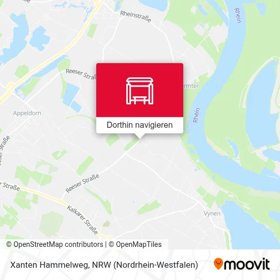 Xanten Hammelweg Karte