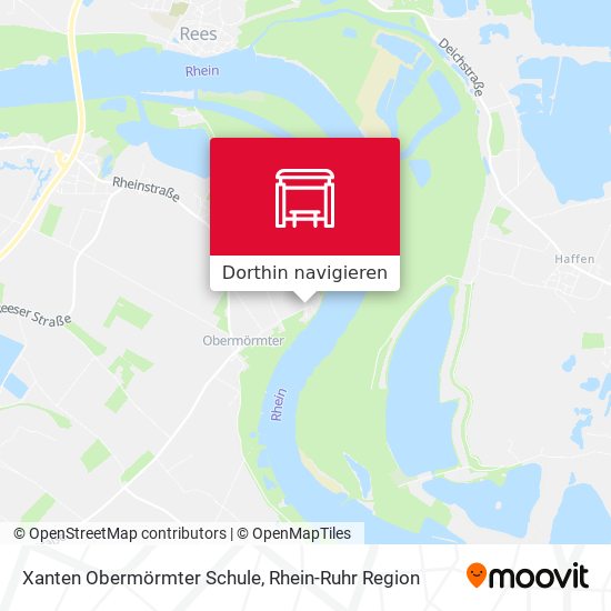 Xanten Obermörmter Schule Karte
