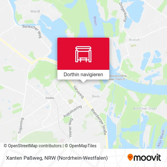 Xanten Paßweg Karte