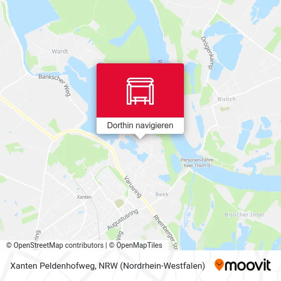 Xanten Peldenhofweg Karte