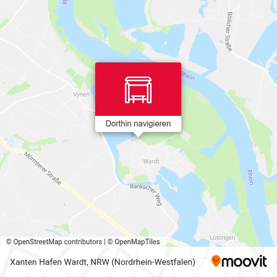 Xanten Hafen Wardt Karte