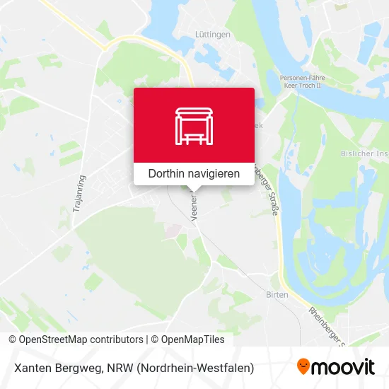 Xanten Bergweg Karte
