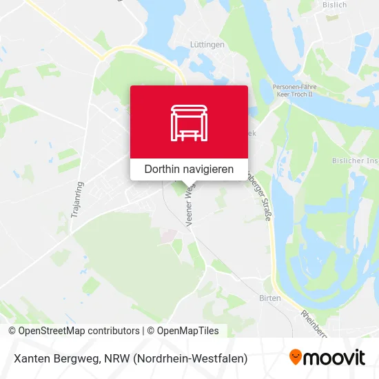 Xanten Bergweg Karte