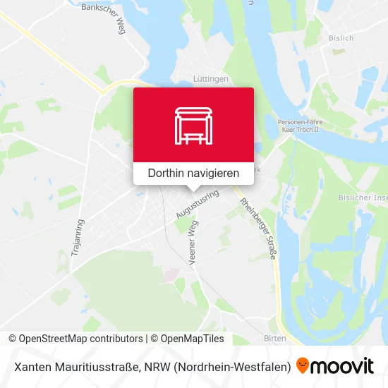 Xanten Mauritiusstraße Karte