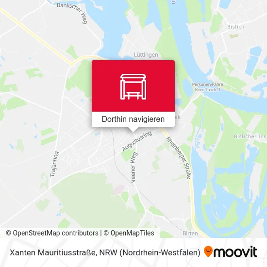 Xanten Mauritiusstraße Karte