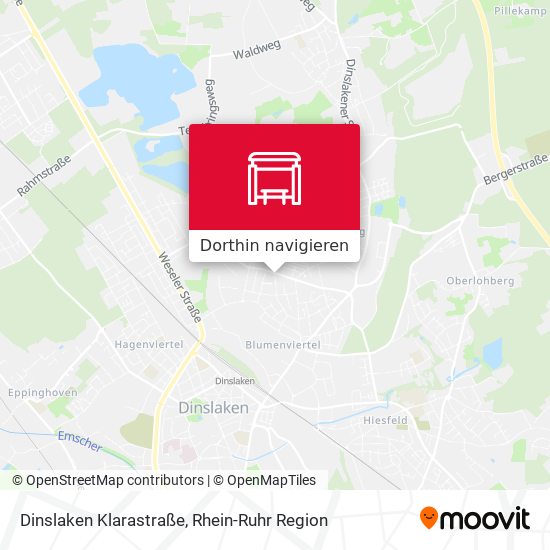 Dinslaken Klarastraße Karte