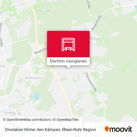 Dinslaken Hinter den Kämpen Karte