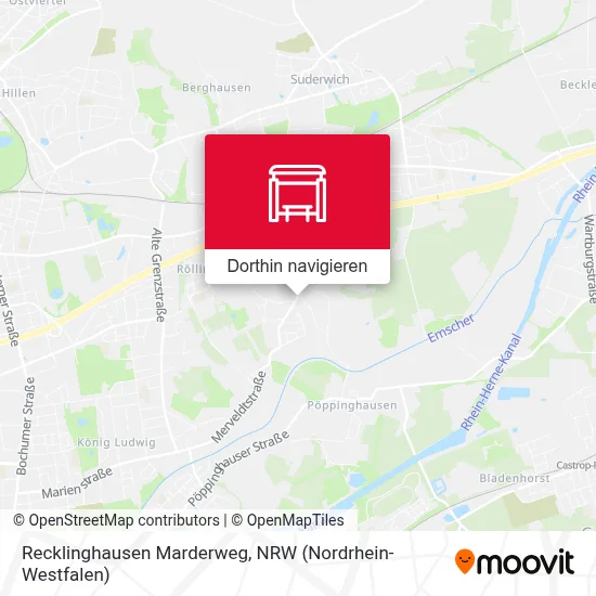 Recklinghausen Marderweg Karte